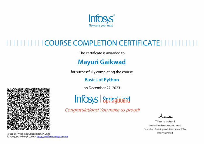 Python Certificate